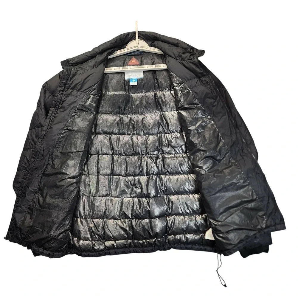 Columbia Mens XXL Puffer Jacket Black Omni-Heat Down Fill Omni-Shield‎ Insulated